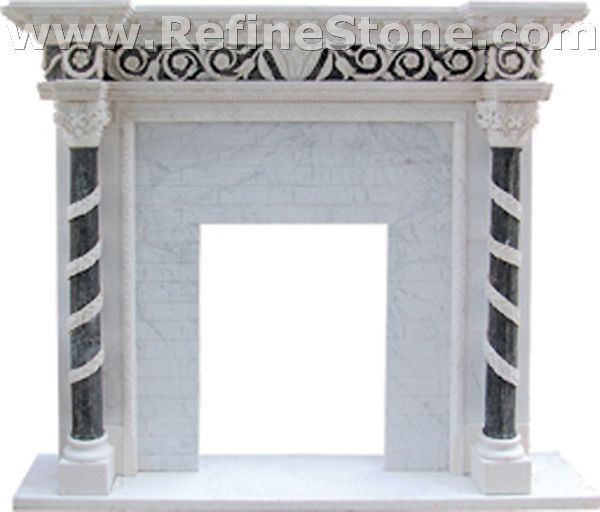 Carved fireplace and fireplace surrounds,C1315