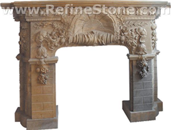 Carved fireplace and fireplace surrounds,C1300