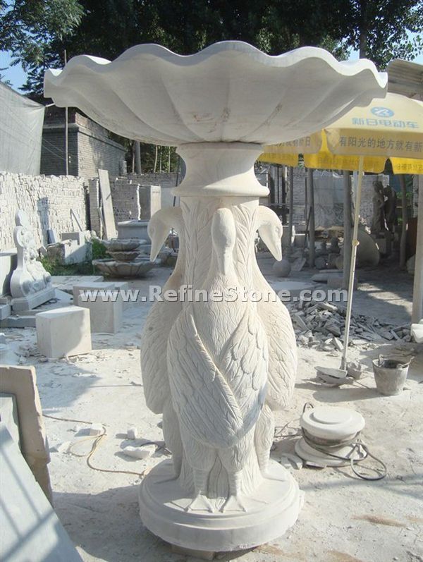 white marble fountain