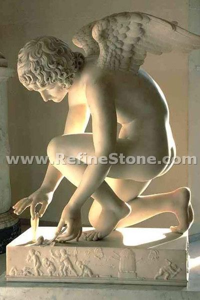 Marble children sculpture