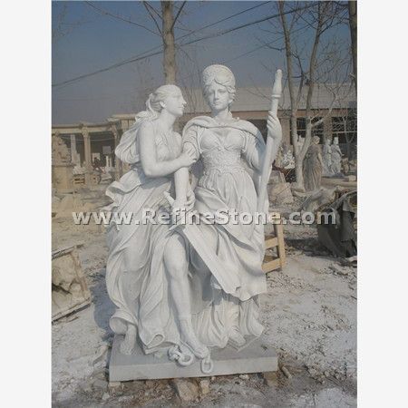 Woman White Marble Statue