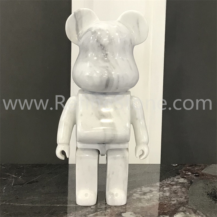 Marble stone bearbrick statue sculpture for home decoration