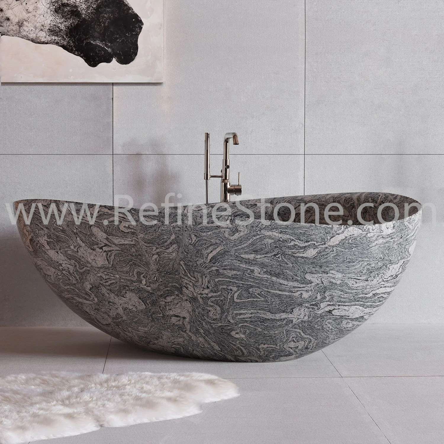 China Juparana Granite bathtub